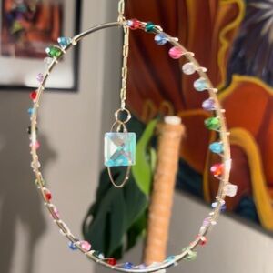 Colorful Beaded Hoop Sun Catcher